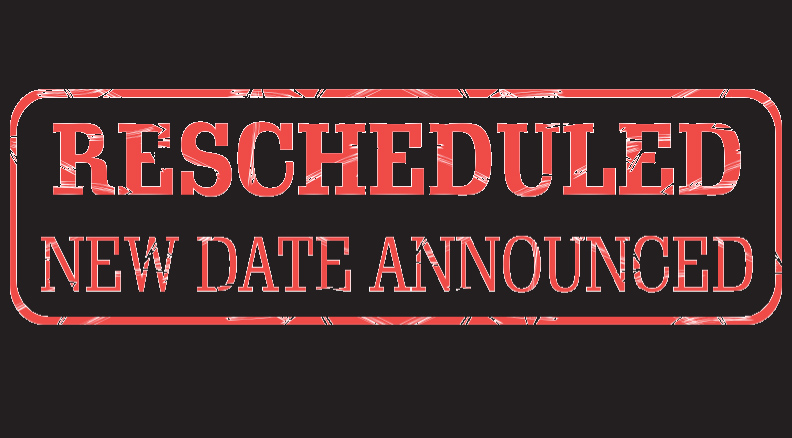 Meeting rescheduled - new date announced
