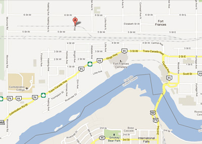 Map to Fort Frances Animal Shelter
